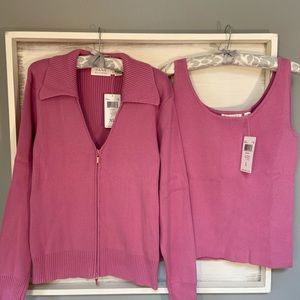 Dana Buchman Zip Sweater with Tank